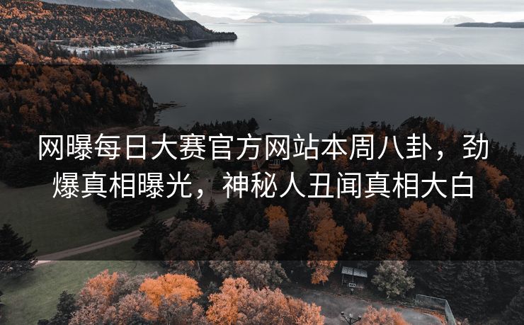 网曝每日大赛官方网站本周八卦，劲爆真相曝光，神秘人丑闻真相大白